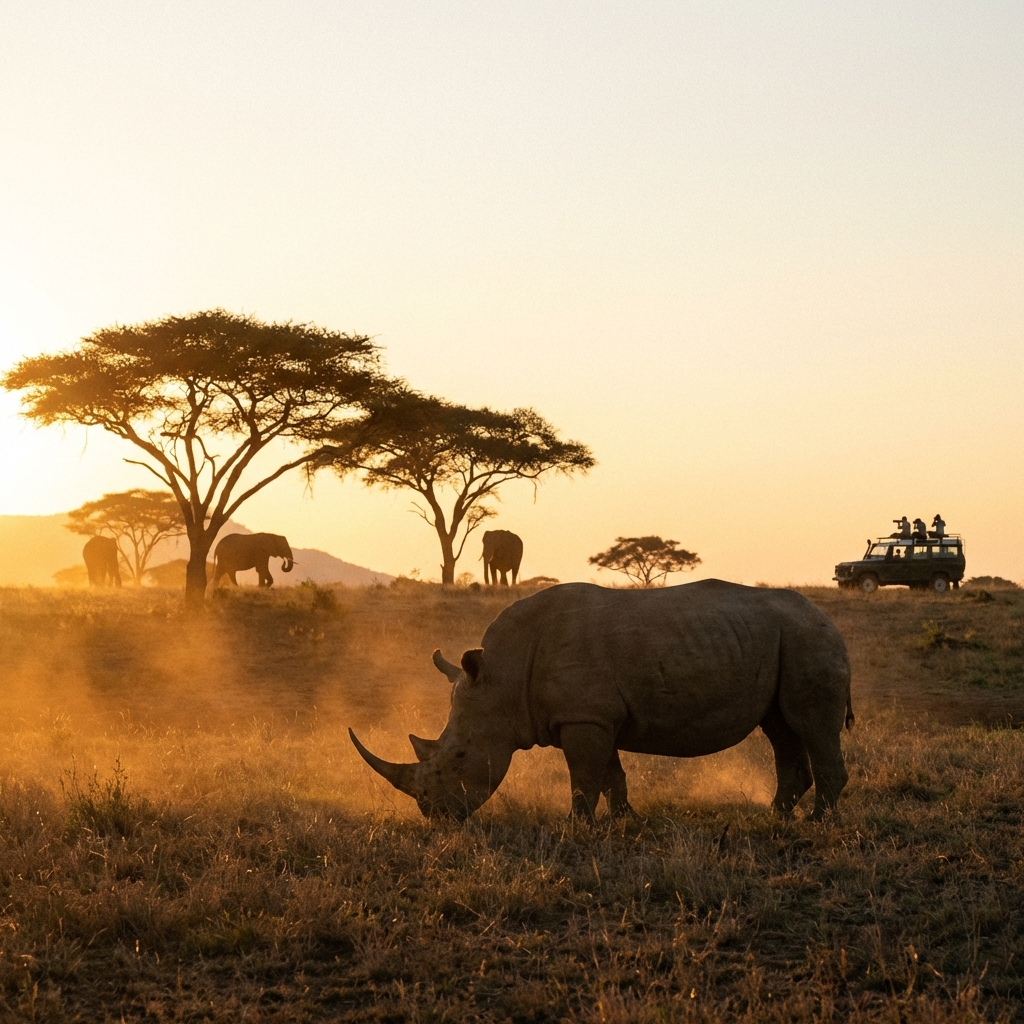 Rhino tracking in Hluhluwe